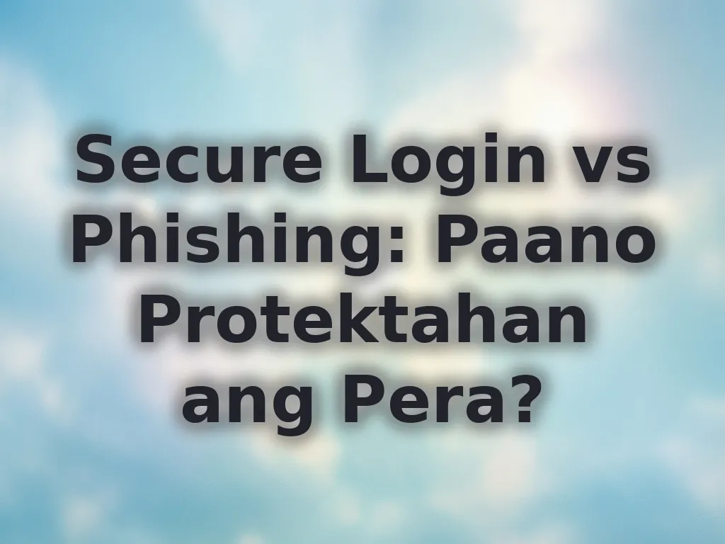Secure Login vs Phishing: Paano Protektahan ang Pera?